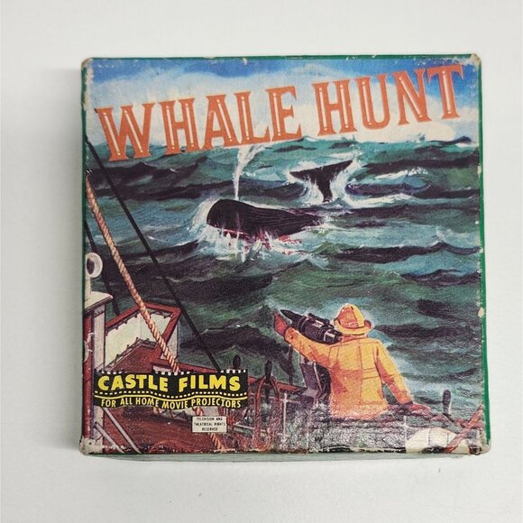 Vintage 8mm Film "Whale Hunt" Movie Reel Castle Films IOB - Picture 1 of 11